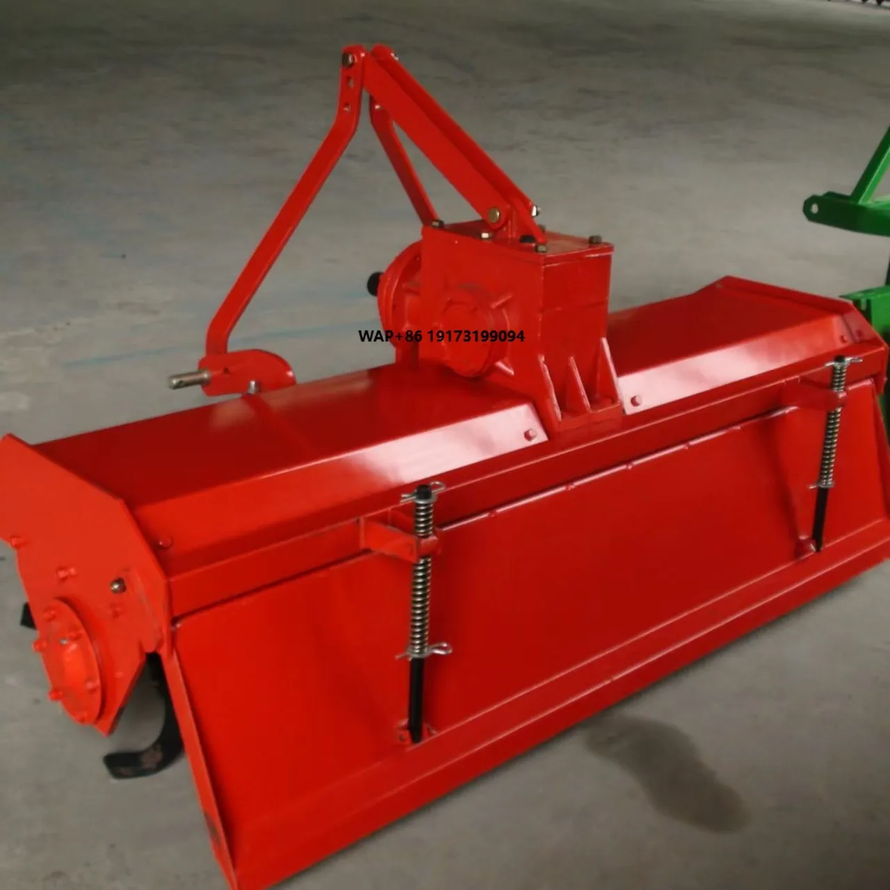 Agricultural Rotary Tiller for Farm Use - Three-Point Hitch & Intermediate Gear Drive, Durable for Vegetable/Grain Fields