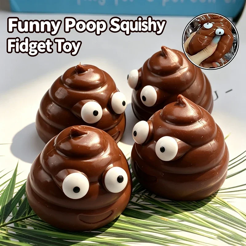 Simulated Building Block Blind Box Sensory Poop Squeeze Toy Moldable ASMR Crunch Sound Stress Relief Adutl Prank Novelty Gift
