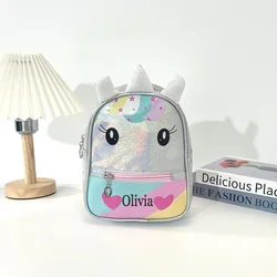 Personalized Children's New Casual Backpack Portable Cute and Fashionable Unicorn Color Changing Shangguang Sheet Backpack