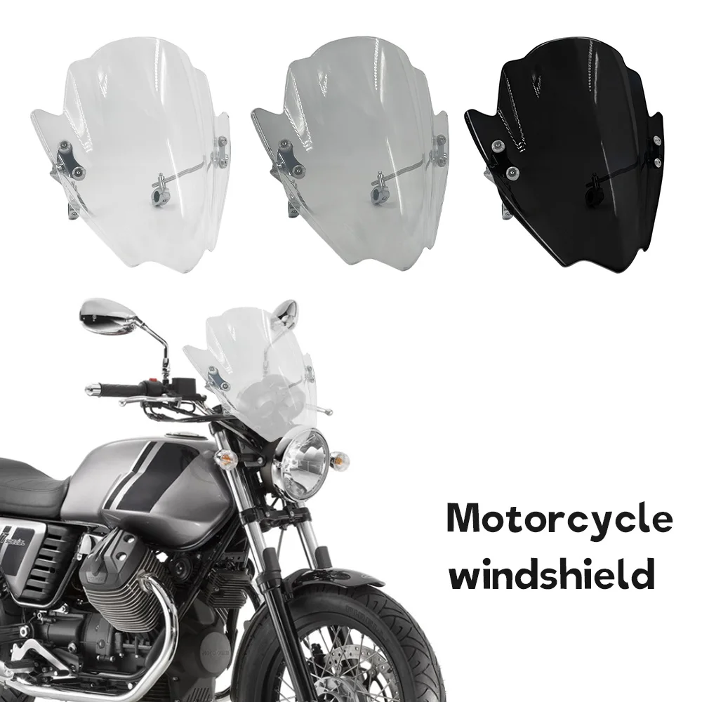 For Guzzi V7 STONE 850 V7 750 New Universal Adjustable Windshield Sun Visor Deflector Kit Handlebar tube diameter 22.25.28 MM