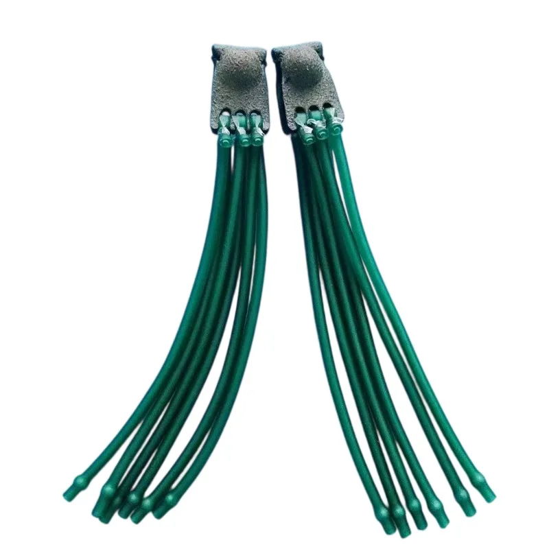 6-Strand Slingshot Rubber Band Set High-Elastic Natural Latex Tubes with Leather Pouch Catapult Replacement Accessories
