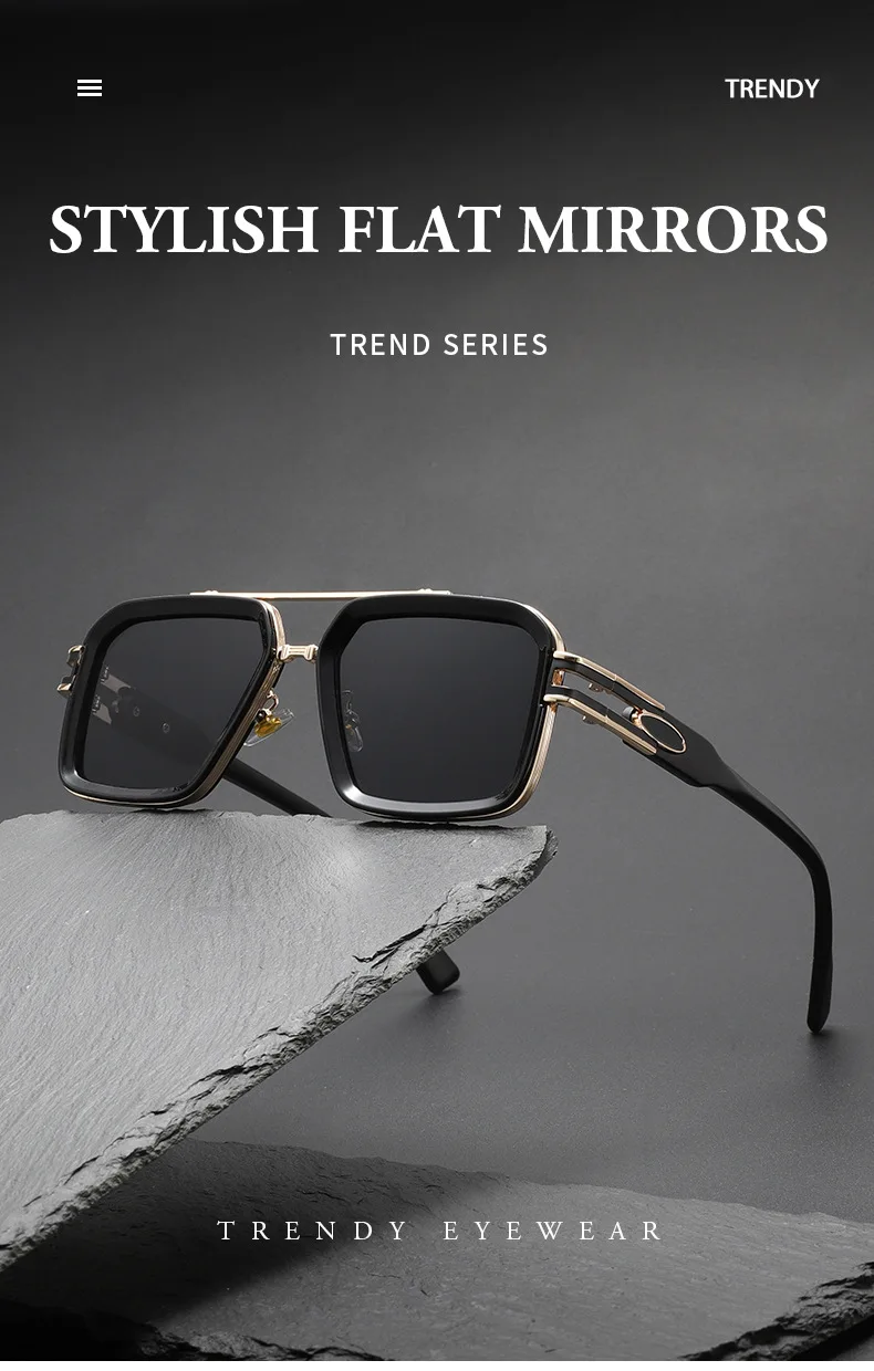 2025, neue Unisex-Sonnenbrille, vielseitiger Modetrend, Doppelstrahl-Design, Sonnenbrille, Mann und Frau, Brillen, Steam Punk, UV400-Sonnenbrille – Detail 1