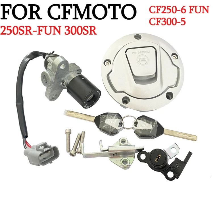 For CFMOTO Original 250SR-FUN Lock Kit CF250-6 Secure Locking System CF250SR FUN Motorcycle Accessories Original Parts