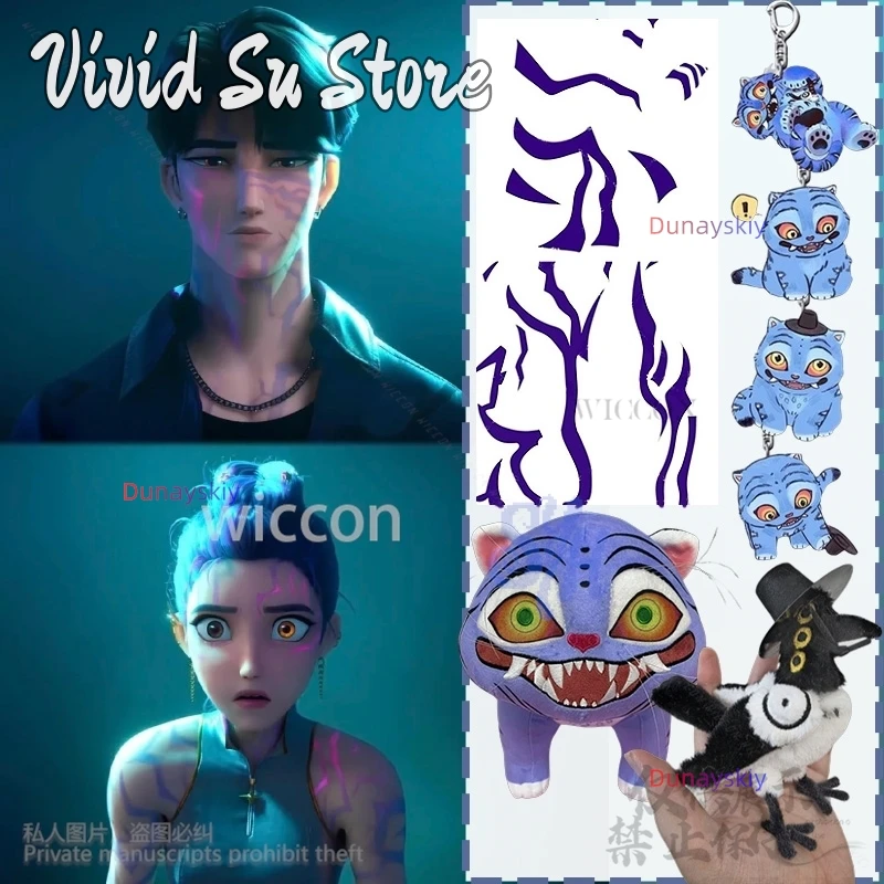 

Jinu Rumi HUNTRIX Sajaboy аниме фильм Kpop демон косплей для Rujinu татуировки Kawaii пушистый реквизит для Хэллоуина рождественские подарки Cos