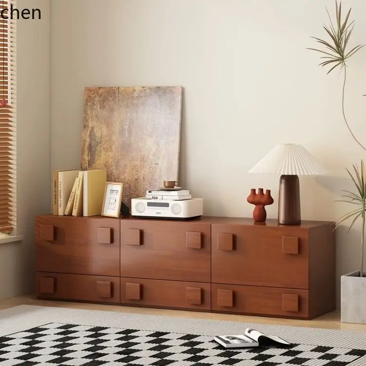 YFY  Solid Wood  of Drawers Living Room Combination Storage Cabinet Module Bedroom Sofa TV Cabinet
