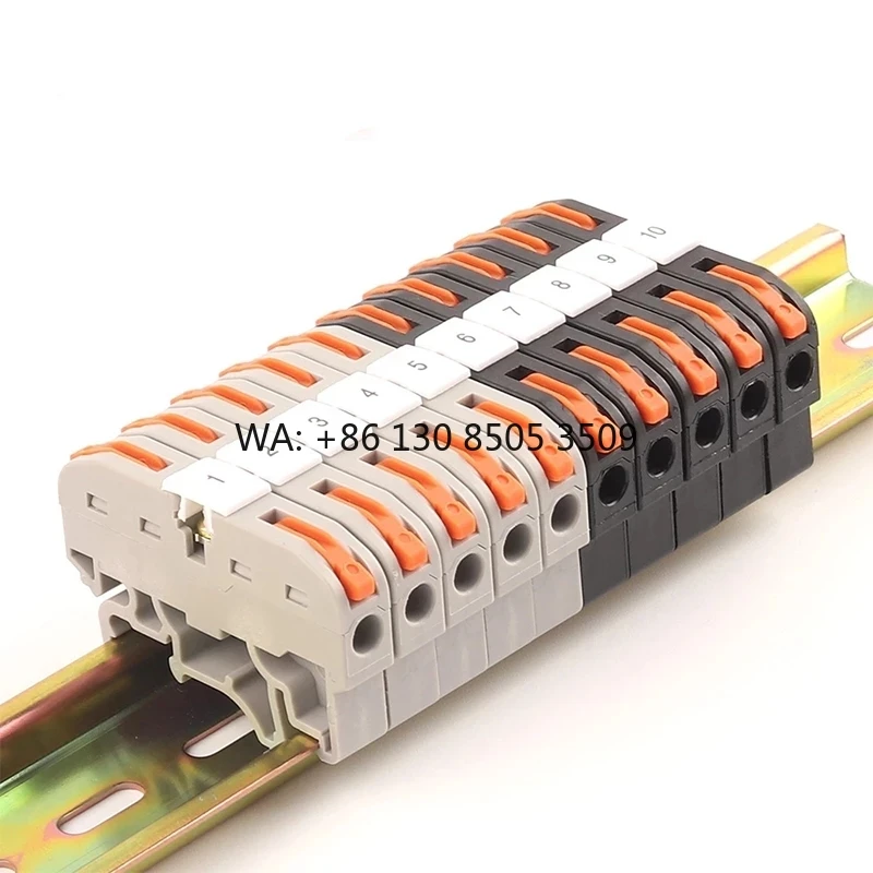 

Din Rail Terminal Block Wire Connector 211 Quick Wire Compact Splicing Conductor Fast Cable Connector Mini Conductor