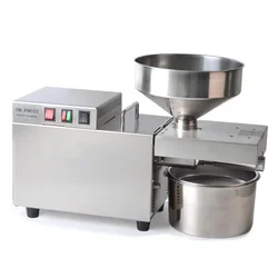 Medium-sized Commercial Oil Press Fully Automatic Cold and Hot Press Industrial Grade Electric Stainless Steel Oil Press S9