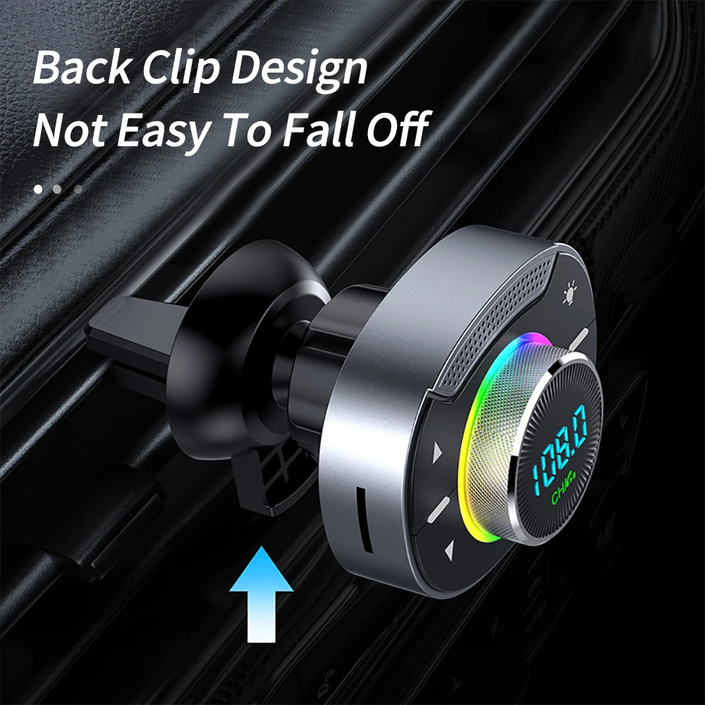 New T86 Car Bluetooth-compatible 5.0 FM Transmitter MP3 Music Player PD 30W QC3.0 Fast Charger Wireless Handsfree Audio Receiver - Image 3