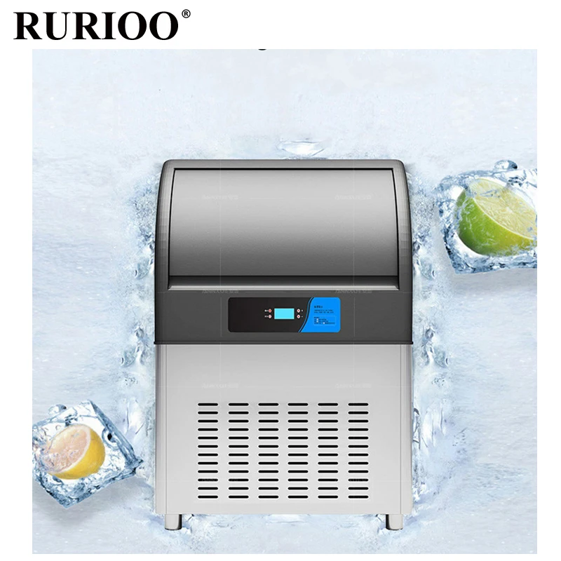 آلة صنع الثلج التجارية آلة صنع الثلج ذات سعة كبيرة لصانع مكعبات الثلج المربعة للمقهى