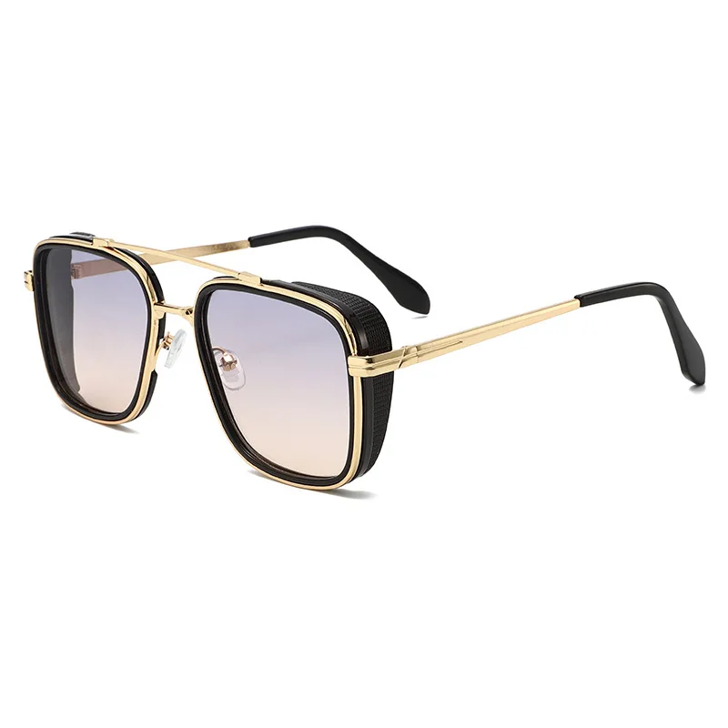 Neue Vintage Metallrahmen Quadratische Sonnenbrille für Damen und Herren Rechteckige Sonnenbrillen Ovale Brillen für Männer und Frauen