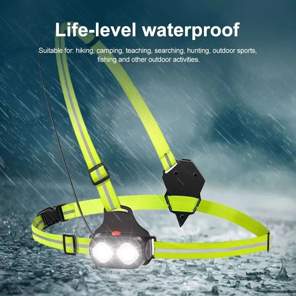 Multifunctional Jogging LED Night Running Light Safety Warning Chest Lamp Strong Highlight Durable Cycling Torch Sport