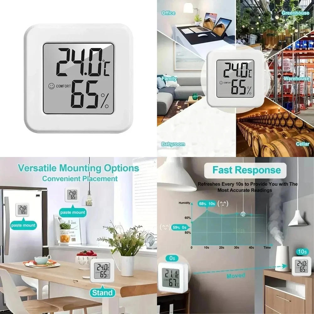 

Other electronic thermometersDigital Hygrometer Indoor Thermometer LCD Temperature Humidity Monitor with Alarm Clock Smart Room