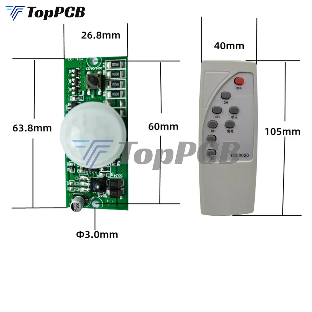 Home Remote Control Solar Circuit Board Human Body Induction 3.2V/3.7V Street Lamp Controller Module Solar Lamp Controller