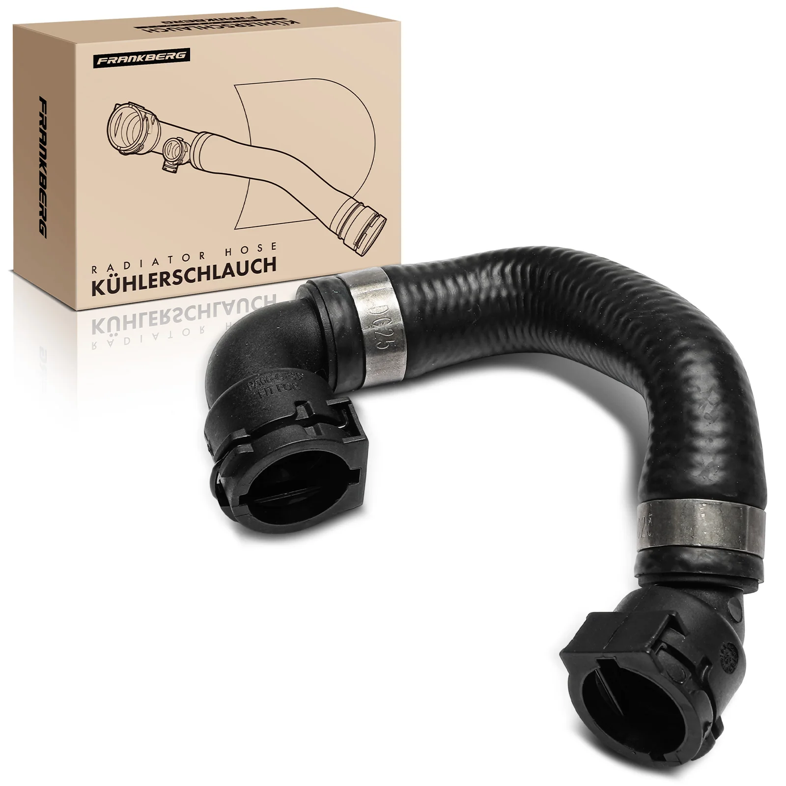 Frankberg 1x Kühlerschlauch Kühlwasserschlauch für BMW 7er F01 F02 F03 F04 6.0L 2009-2015 17127591097