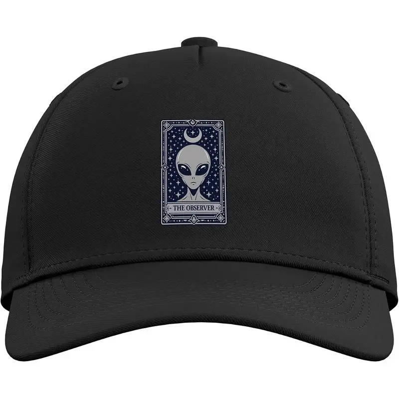 The Observer Alien Tarot Card Occult Sci-Fi Art Adjustable Baseball Hat