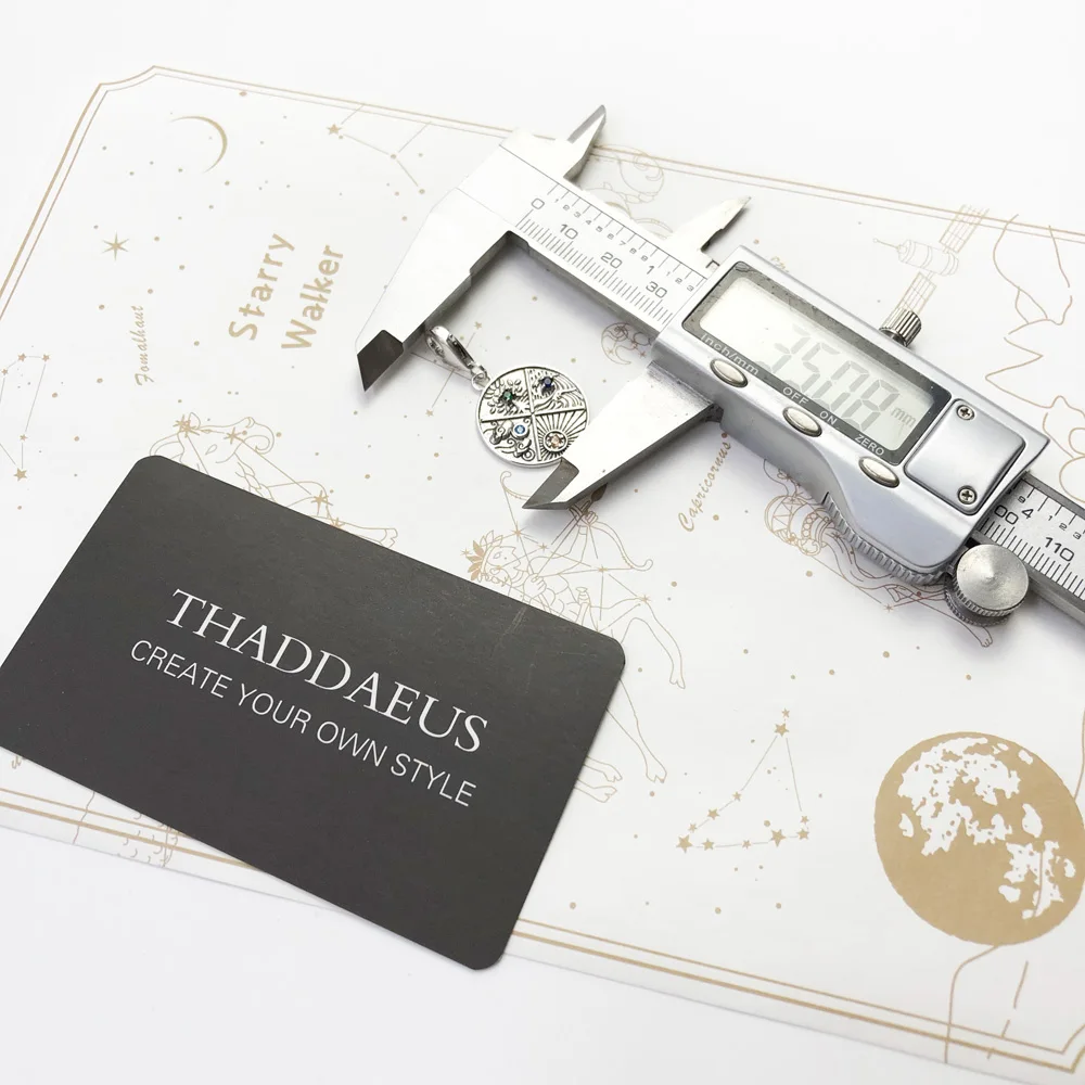 Erde, Wasser, Luft, Feuerelemente, 925er Sterlingsilber, baumelnder Charm-Anhänger für Damen und Herren, edler Schmuck – Detail 3