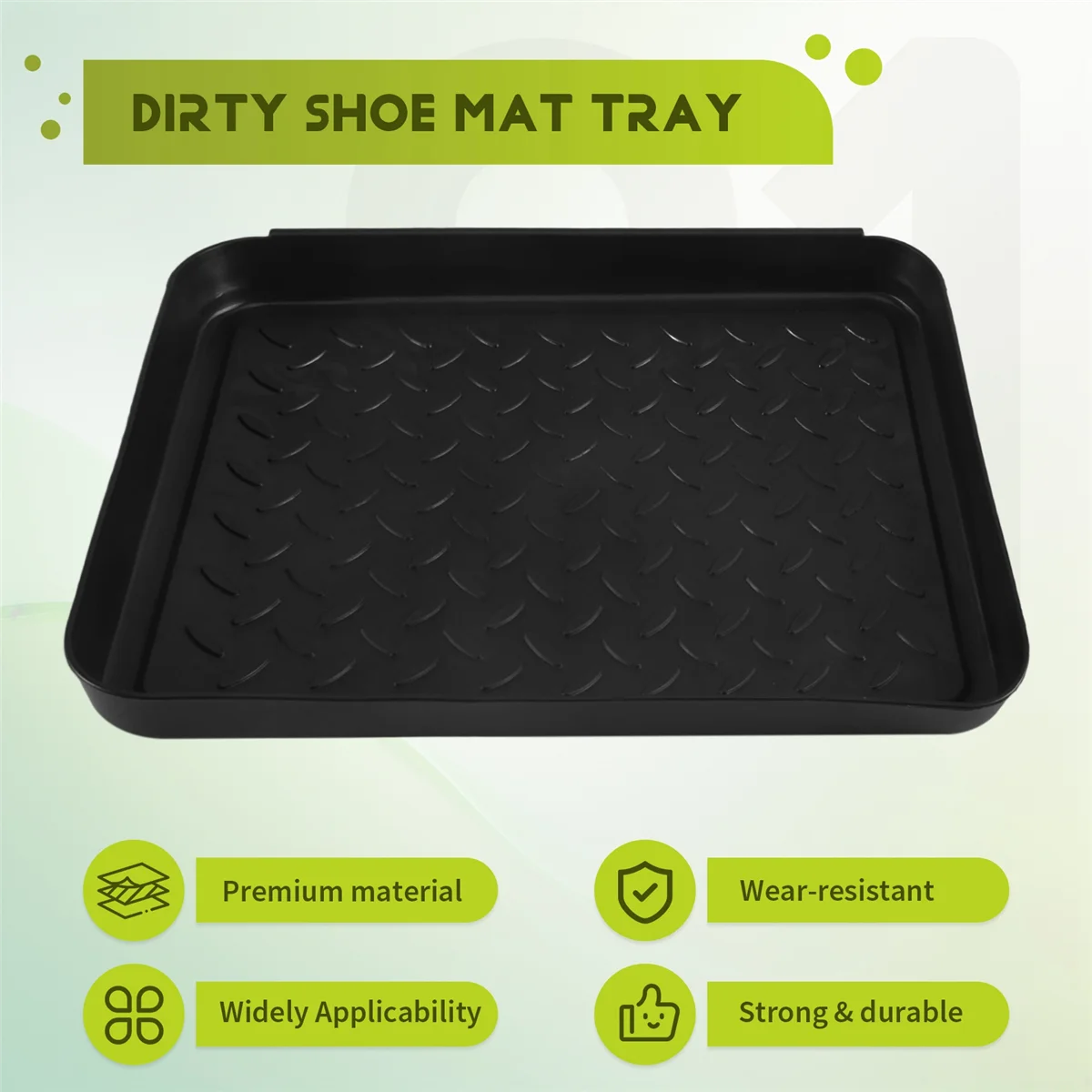 Rui bandejas resistentes da esteira do sapato da bandeja da bota de 3 pces, bandeja de armazenamento, tigela do cão ou esteiras da tigela do gato armadilha lama para proteger o assoalho 13.7x10.8 Polegada