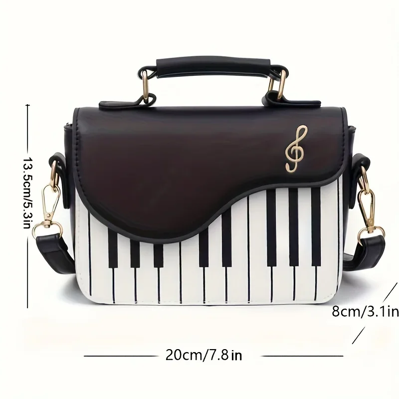 Mini Piano Shaped Novelty Bag, Cute Cartoon Crossbody Bag, Women\'s Fashion Handbag, Shoulder Bag & Purse