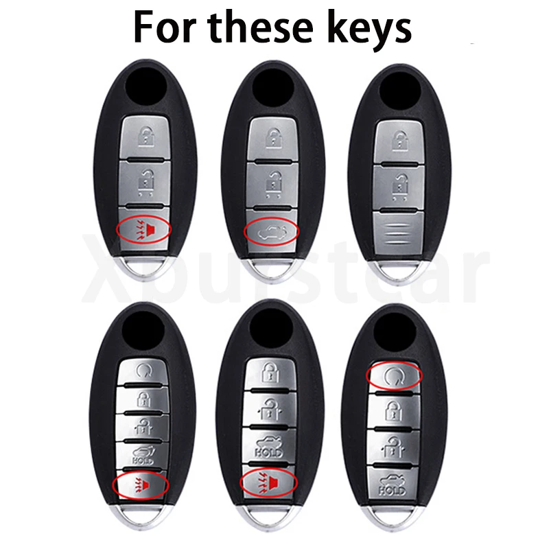 TPU 3/4/5 Buttons Smart Remote Car Key Case Protector Cover for Nissan Juke X-trial Qashqai Micra Leaf Note Murano Lafesta