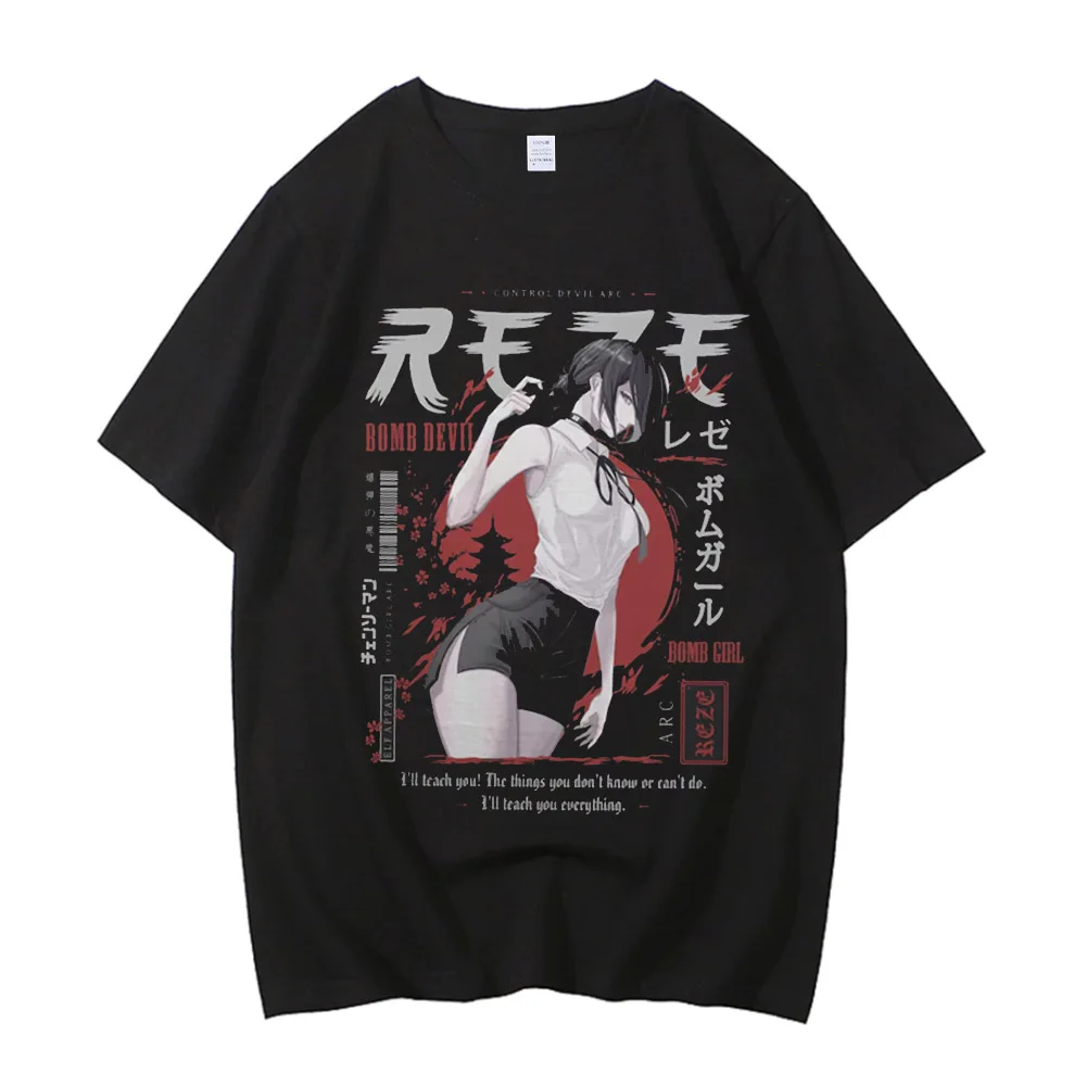 Chainsaw Man Graphic T-Shirt High Quality T-shirt 100% Cotton Tee Streetwear for Men's Clothing