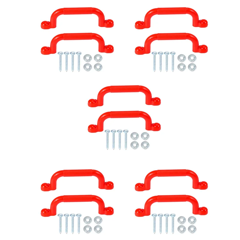 

ABWP-5 Pair Children Playground Nonslip Handle Mounting Hardware Kits Climbing Frame Stair Handrail Swing Outdoor Sports