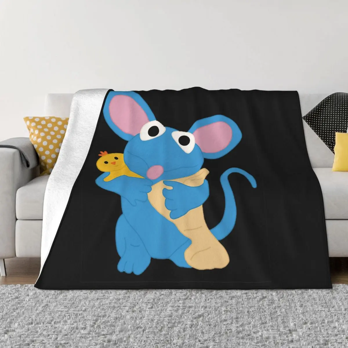 

Tutter - Bear In The Big Blue House Blankets Soft Warm Flannel Throw Blanket Cover for Bed Living room Picnic Travel Home Sofa