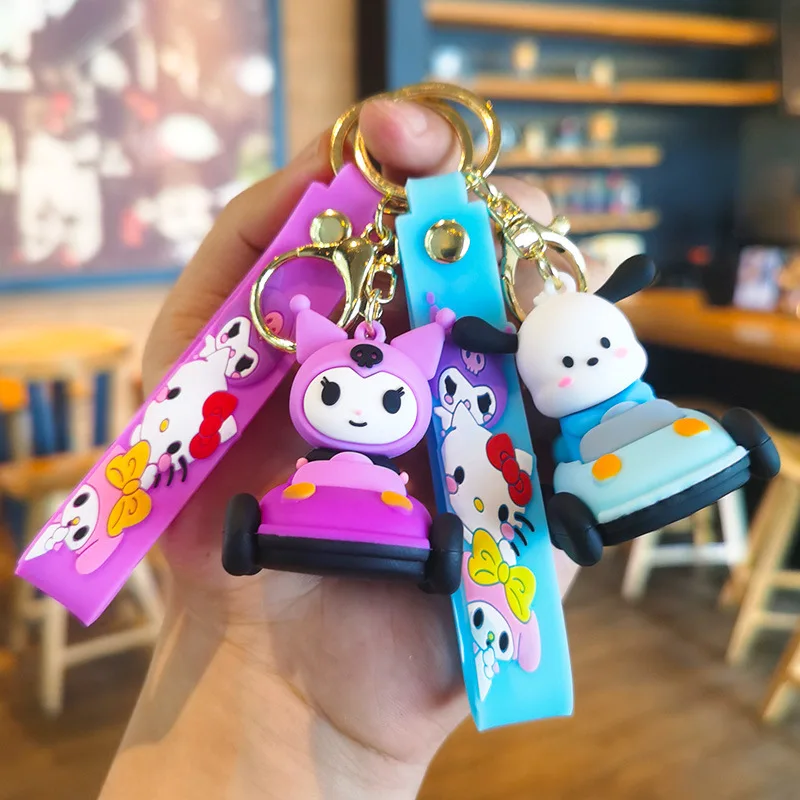 

MINISO Cute Small Doll Creative Sanrio BADTZ-MARU Kuromi Cinnamoroll Melody Hello Kitty Animal Clothing Keychain Gift