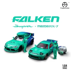 TIME MICRO 1: 64 Supra / RX-7 Falken Coating Alloy Diecast Model Car Collection Limited Gift