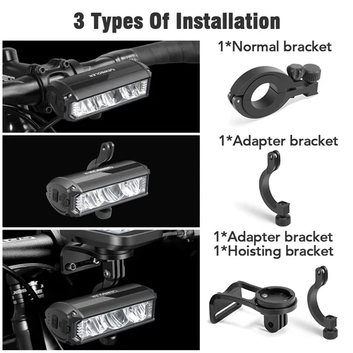 Imagen 2 del producto NEWBOLER-luz frontal para bicicleta, 4000mAh, 3000 lúmenes, linterna impermeable, carga USB, accesorios para lámpara de Ciclismo de Carretera MTB