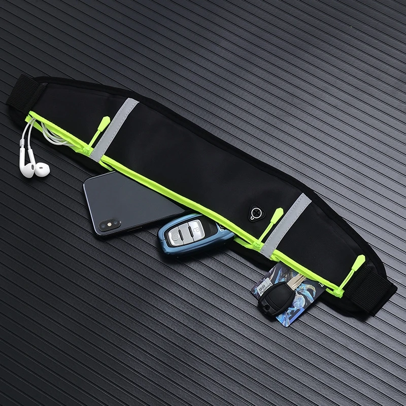 Bolsa de cintura para esportes ao ar livre, fitness, corrida, escalada de montanha, cinto invisível para celular, multifuncional à prova d'água masculino e