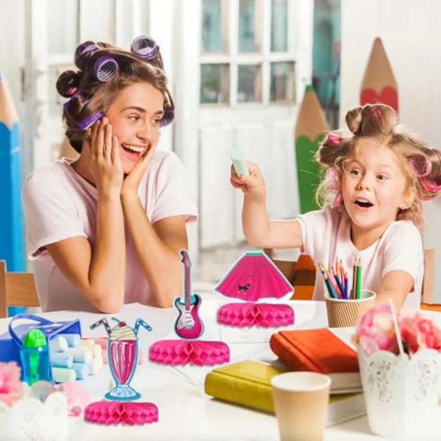 12 قطعة 50s زينة الحفلات 1950's روك آند رول العسل المركزية جورب هوب ديكور ريترو موضوع الموسيقى لوازم الحفلات المفضلة #5