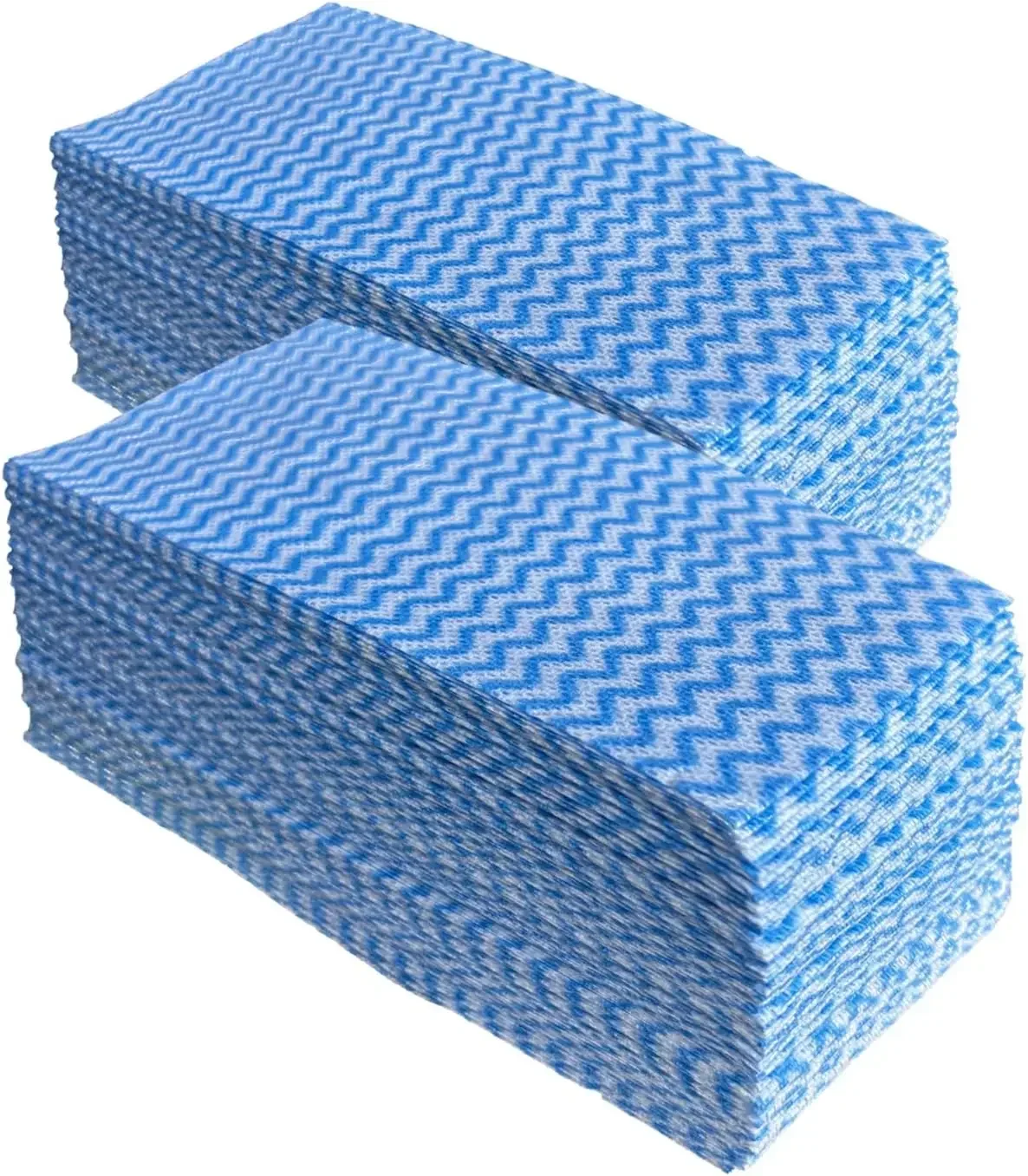 Disposable Cleaning Cloths Multi-Purpose Heavy Duty Disposable Dish Cloth Dish Rags for Kitchen, 7.87 x 15.75 inches -100 Counts/Pack,Blue