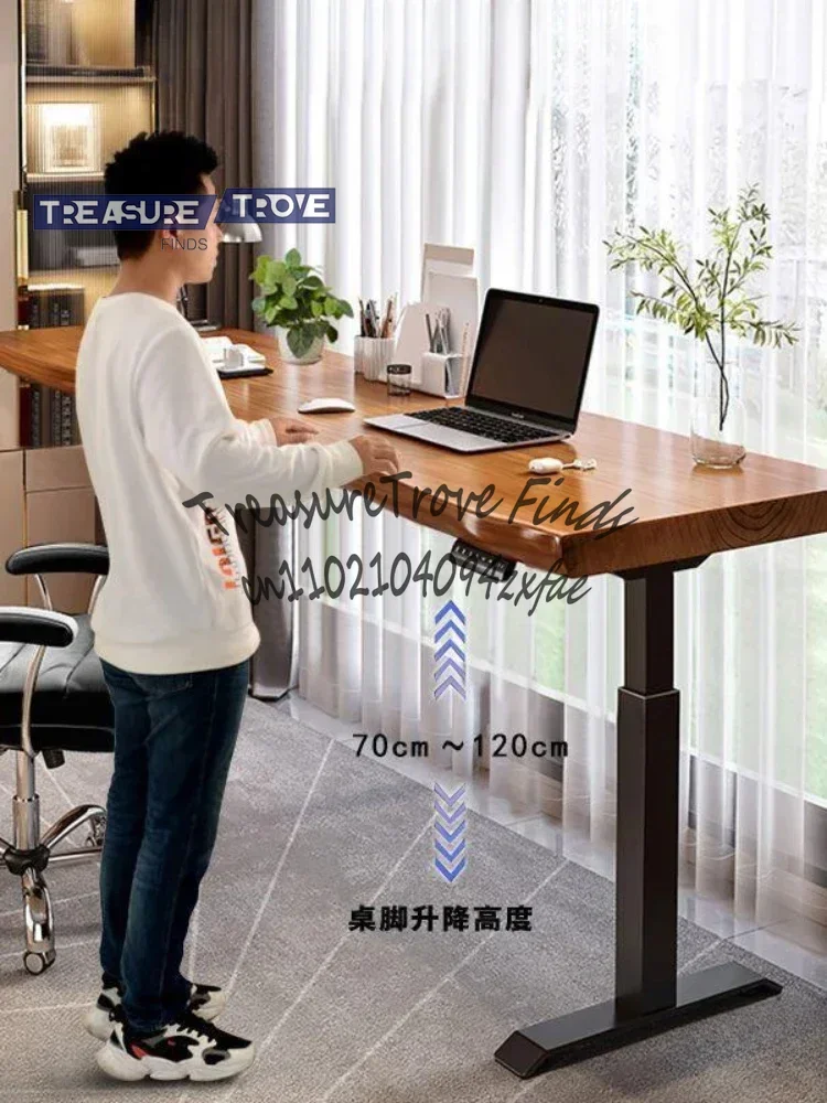 

Рабочий стол, обучающий компьютерный стол, стоячий верстак из цельного дерева, домашний интеллектуальный электрический подъемный стол