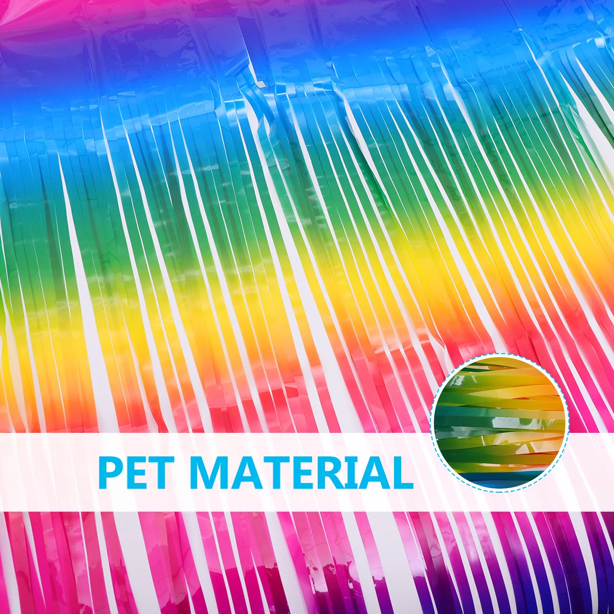 

2Pcs Curtain Decor Gradient Colorful Party Backdrop Stage Background Doorway Wall Festival