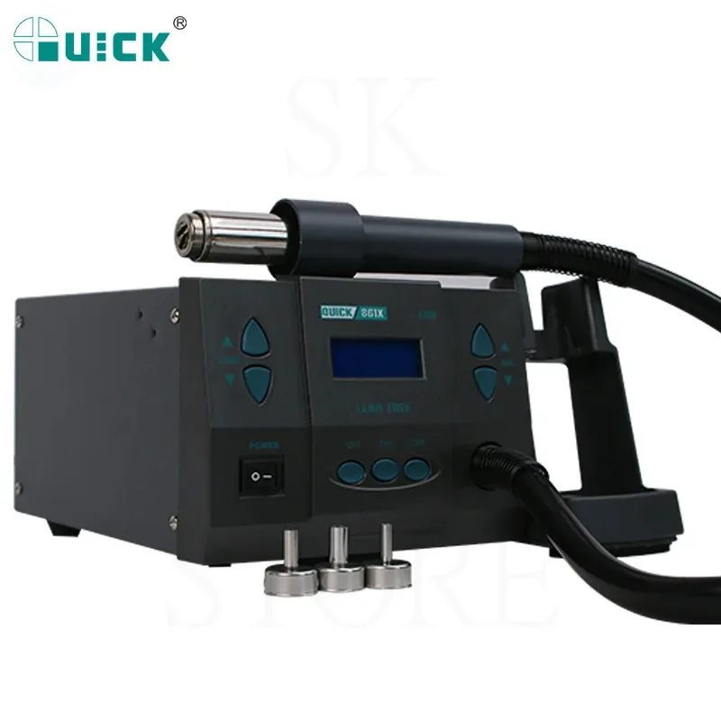 Quick 861X Smart Lead-free Intelligent Desoldering Station Brushless Vortex Fan Design 1300W Hot Air Gun Rework Station Hot Gun