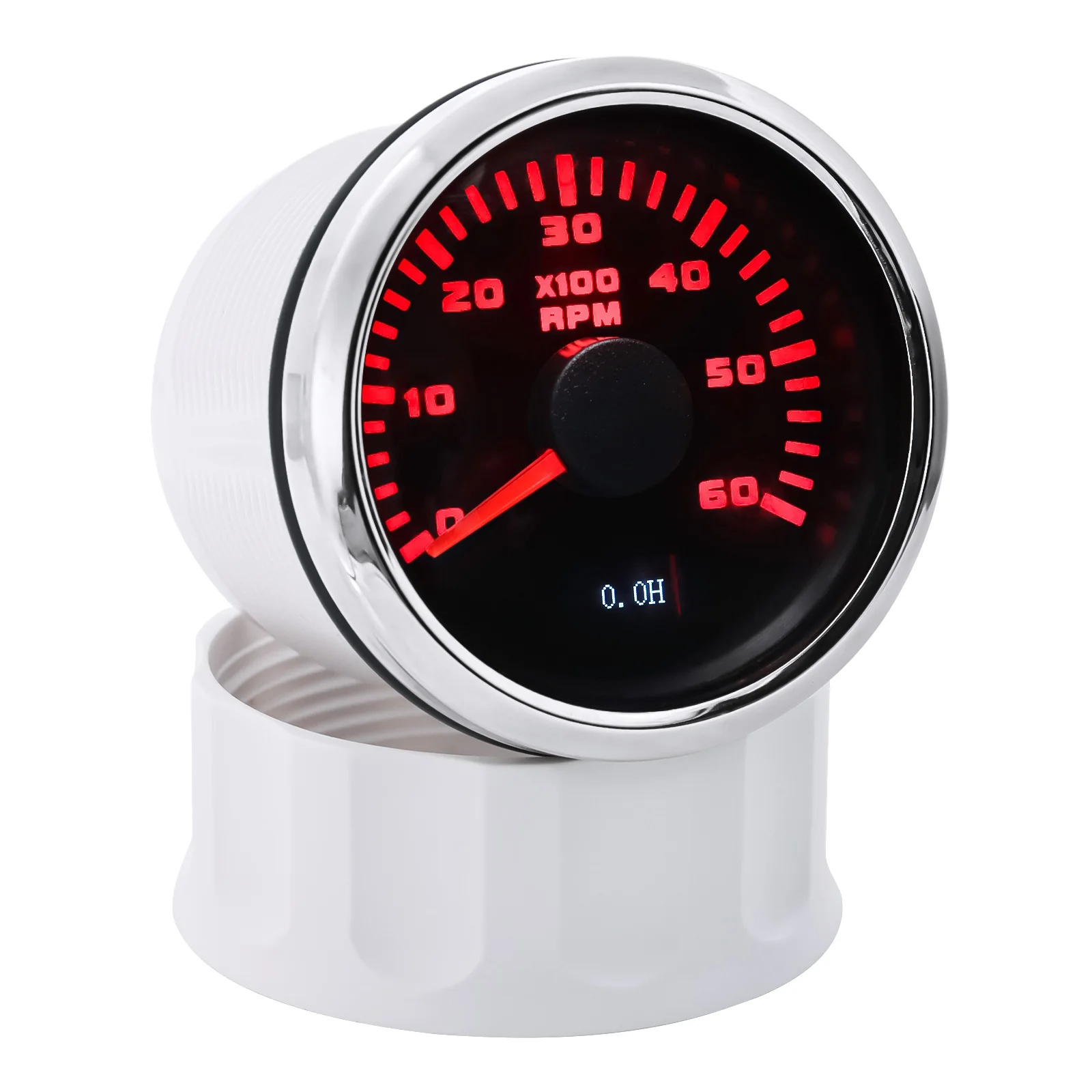 52MM Tachometer Gauge 3000RPM-8000RPM Hourmeter Gauge Tacho Meter Sensor With Red Backlight For Car Boat Yacht rvs 9-30V