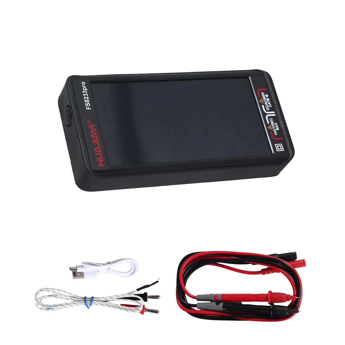 A22I FS8233PRO Touch Screen Multímetro Digital Inteligente DC/AC 10A Multimetro Transistor 9999 Contagens True Rmsauto Faixa Preto