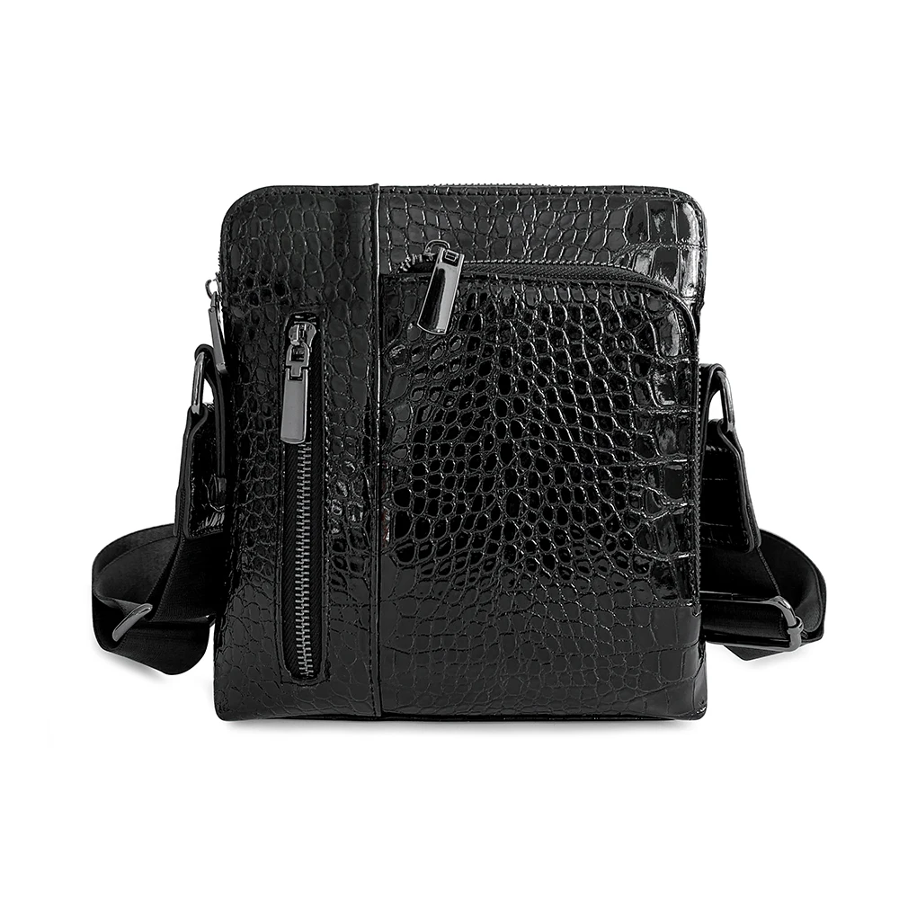 Luxury Brand Alligator Men Shoulder Bag Leather Business Crocodile Grain Crossbody Bag For Men Messenger Bag Male Casual Satchel