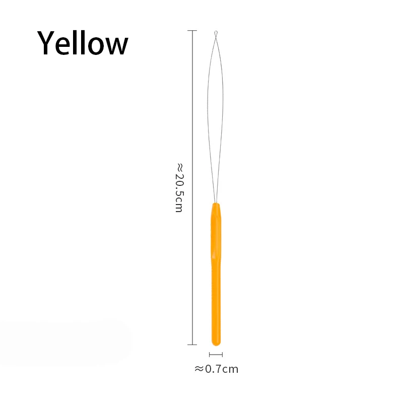 Micro Rings Loop Threader Ferramenta Puxando Agulha, Usado com Alicate de Cabelo e Contas para Cabelo Humano, Extensão de Penas, Tufting Threader