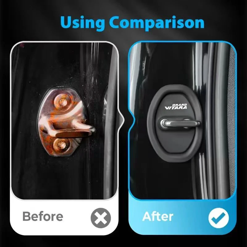 4-piece GRAND VITARA car door lock protection cover, stylish design, reduces door closing noise, beautiful car - view 4