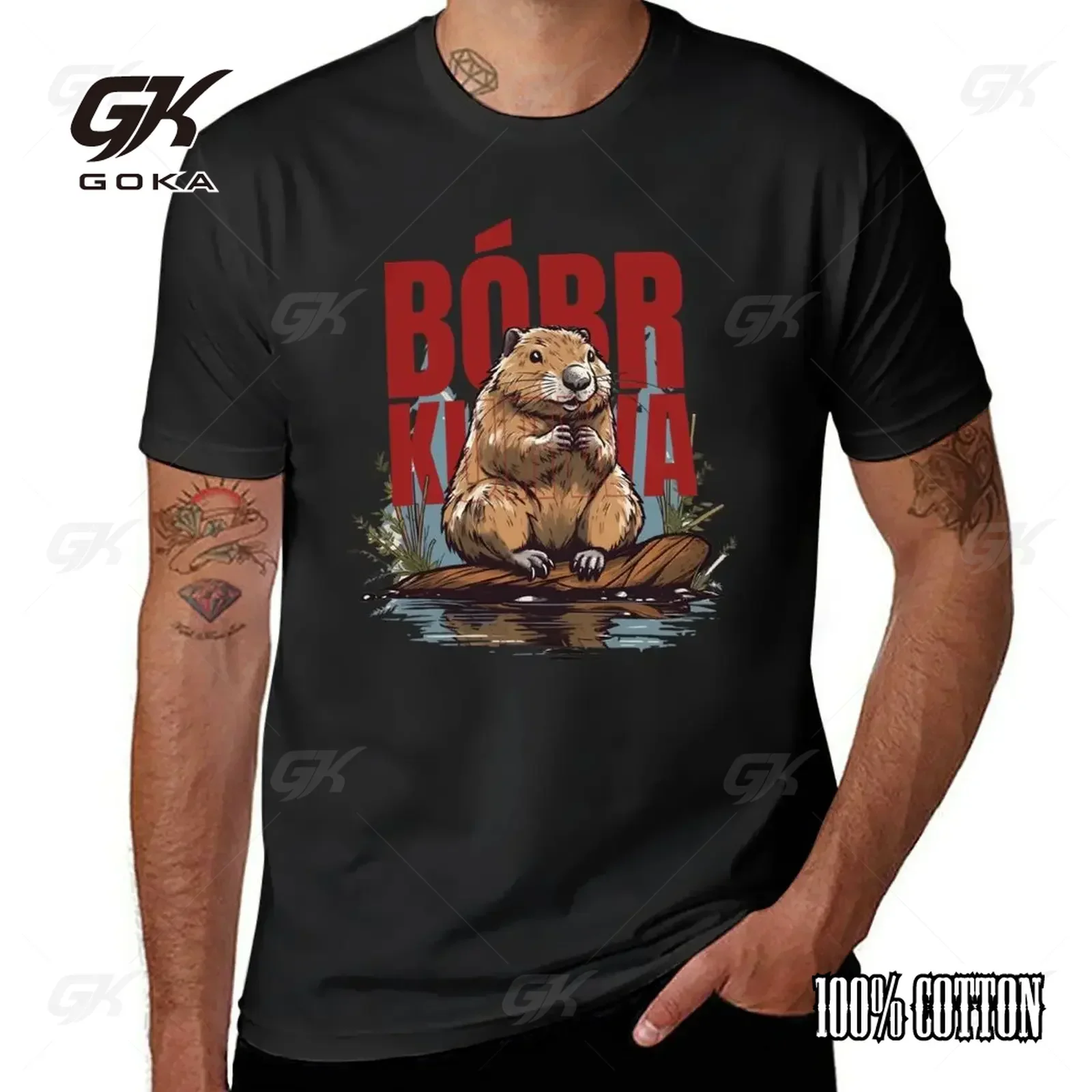 Bober Kurwa Bobr T-shirt Funny Beaver Meme Graphic tshirts style women's casual loose short sleeved Top street clothing