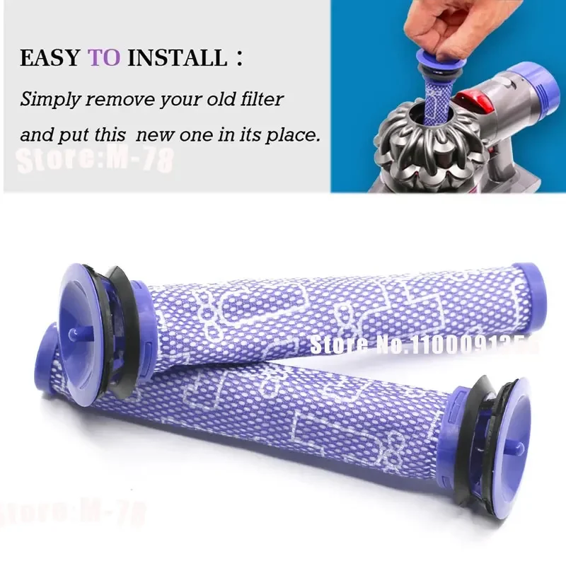 Pre Motor Hepa Filters Replacement for Dyson V6 V7 V8 DC62 DC61 DC58 DC59 DC74 Vacuum Cleaner Filter Parts # 965661-01 Filter