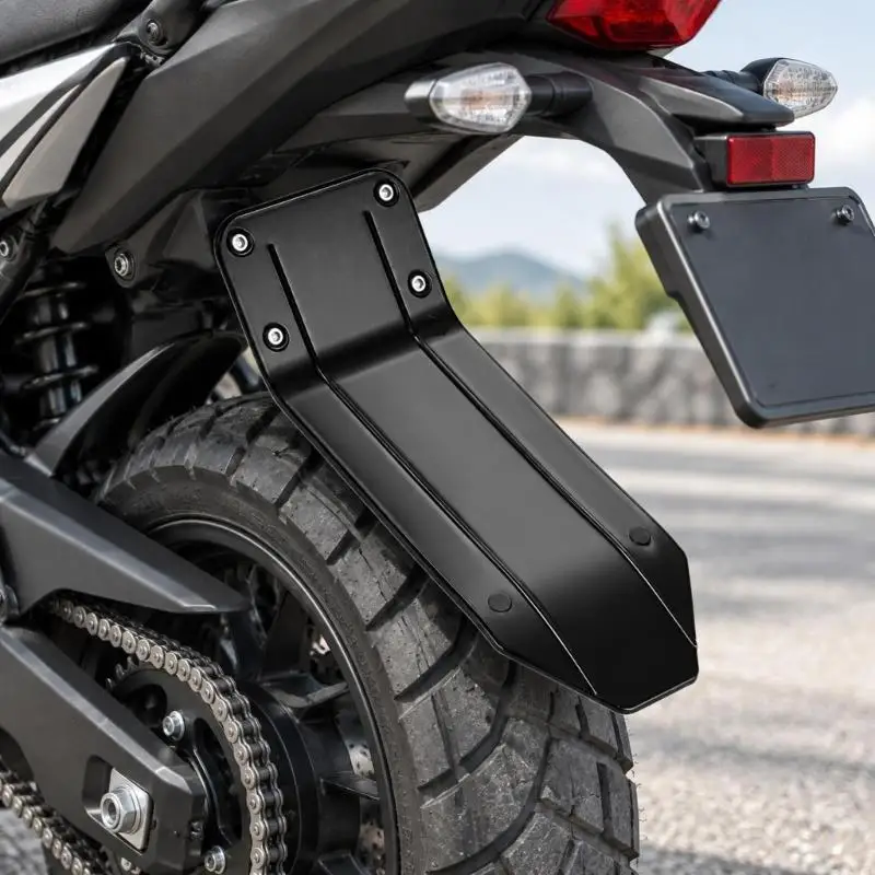 IN10 Motorcycle Rear Mudguard, Single Molded Polypropylene Replacement with Pre-Positioned Holes for the Original Mounting X37F