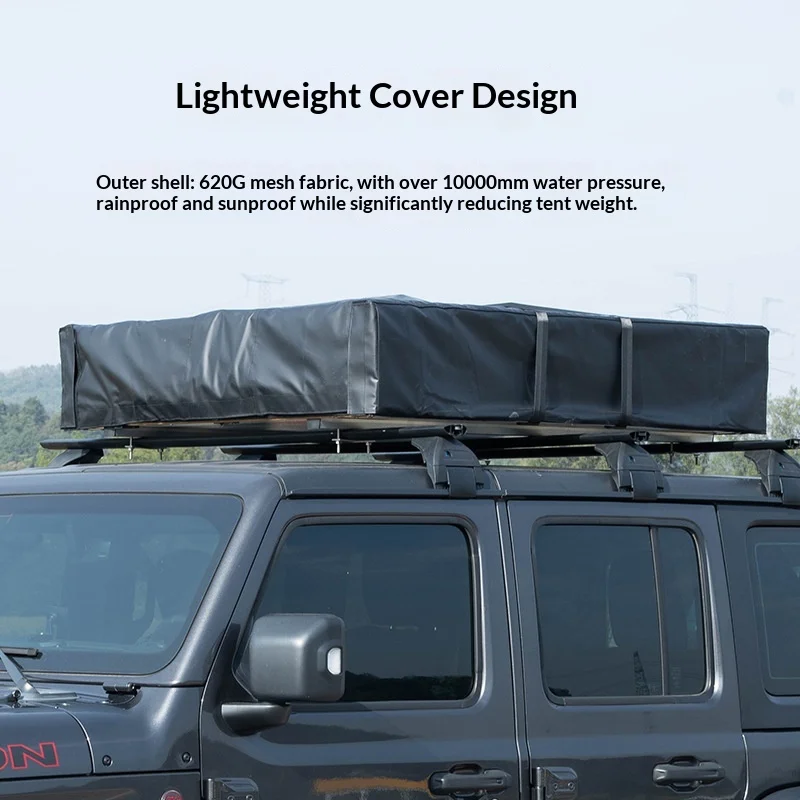 Rooftop Tent With Mesh Shell Ventilation System Fast Setup All Weather Camping Solution