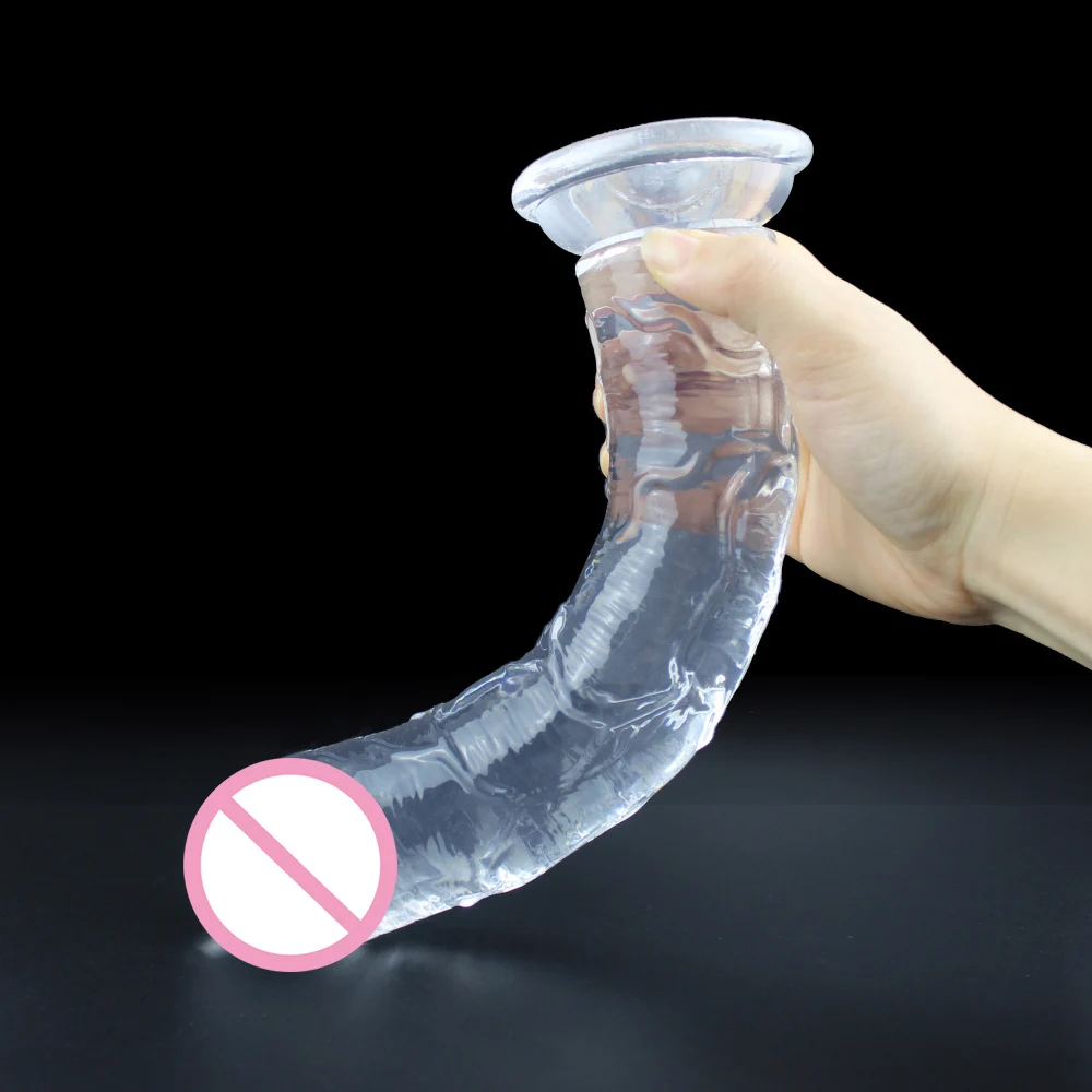 XS/S/M/L/XL/XXL gelatina morbida traslucida grande Dildo realistico cazzo finto pene Butt Plug giocattoli del sesso per donna uomo massaggio anale