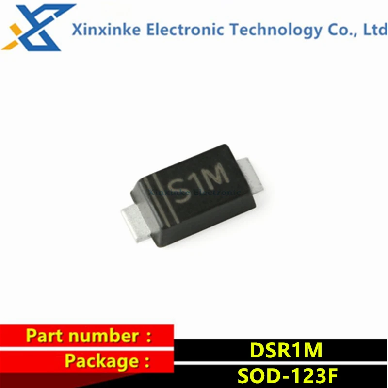 

100PCS DSR1M SOD-123FL Marking：S1M SMD Universal Diode Rectifier 1000V 1A General Purpose Diode Rectifier