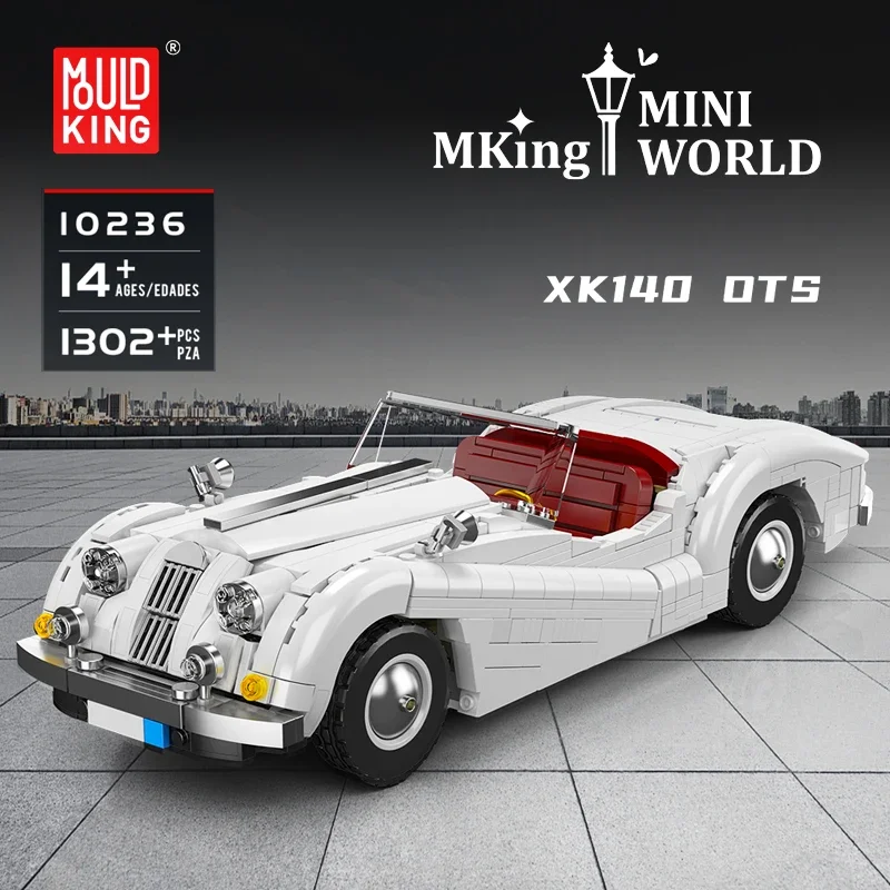 

Mould King 10236 Technical Car Toys The MOC XK140 QTS Vintage Car Building Block Assembly Oldtime Car Brick Kids Christmas Gift