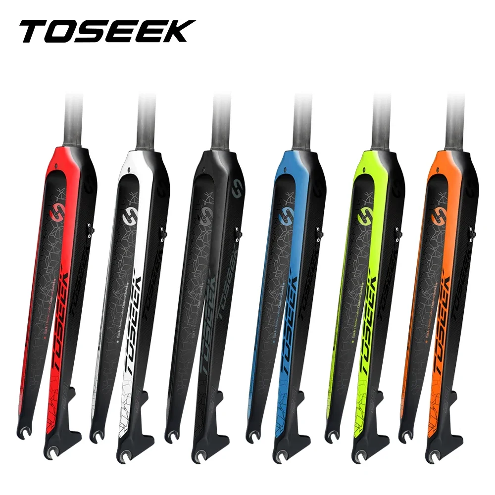 TOSEEK Carbon Fork 29 Straight Tube Bike Fork 560g Hard Carbon Mtb Fork 29 Front  For Bicycle