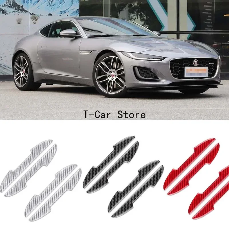 For Jaguar F-PACE XE XF XJ XK F-Type Car Side Door Edge Guard Bumper Trim Protector Carbon Fiber Stickers