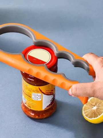 1pc Multifunctional 4-in-1 Jar Opener, Jar Gripper, Lid Opener, Can Opener, Bottle Opener
